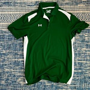Under armour golf shirt, green and white size M. New without tags